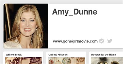 Gone Girl Amy Dunnes Pinterest Page Popsugar Entertainment