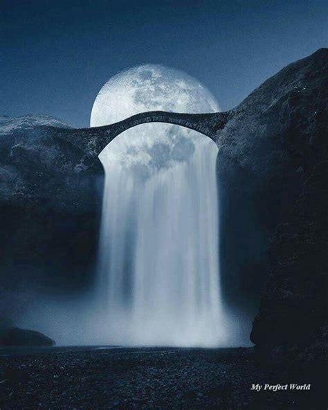 Pin By Linda Shanes On Full Moon Beautiful Moon Waterfall Good