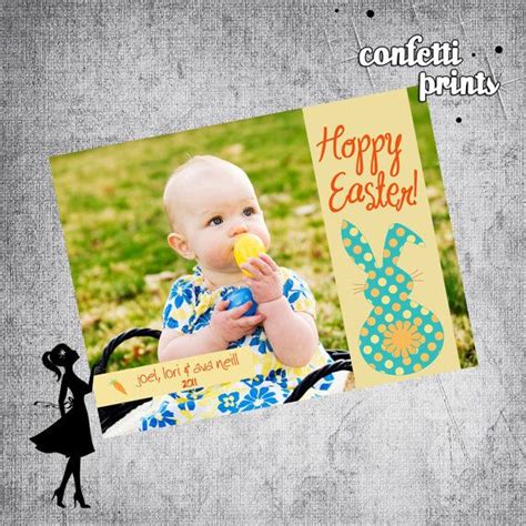 Personalized Photo Easter Card Hoppy Easter By Confettiprintsshop 12