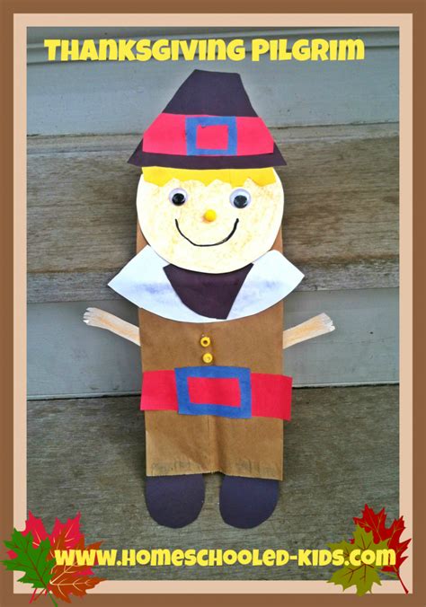 Thanksgiving Pilgrim Craft Homeschooled Kids Online Pilgrim Crafts