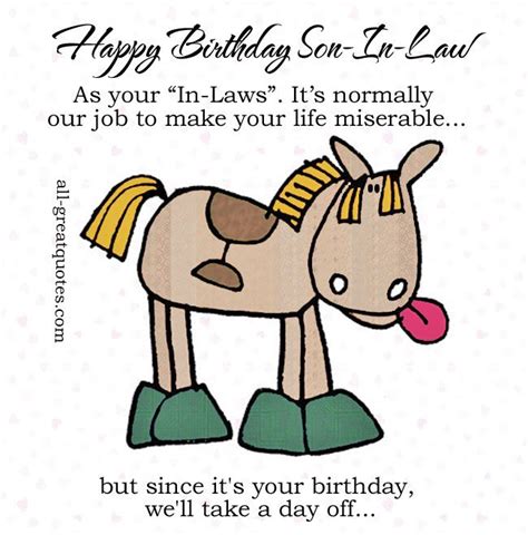 Son In Law Birthday Cards Archives Happy Birthday Quotes Funny Happy
