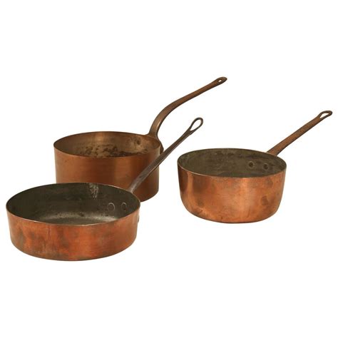 pots pans copper antique french