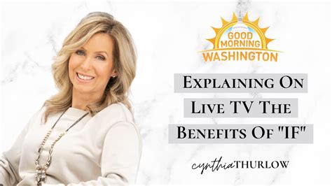 Explaining On Live Tv The Benefits Of If Good Morning Washington