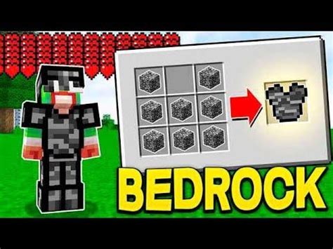 Crafting can be executed either by hand or by using a crafting table; CRAFTING BEDROCK ARMOR IN MINECRAFT! *legit* | Minecraft