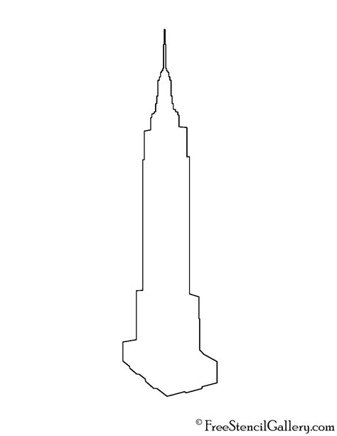 Empire State Building Silhouette Stencil Free Stencil Gallery