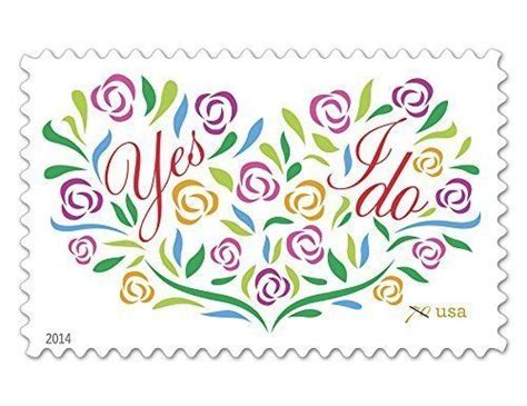 Yes I Do Full Sheet Of 20 X Two Ounce Forever Wedding Postage Stamps