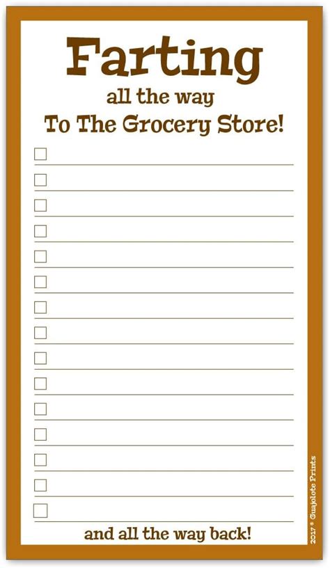 Guajolote Prints Funny Magnetic Grocery List 7 X 425