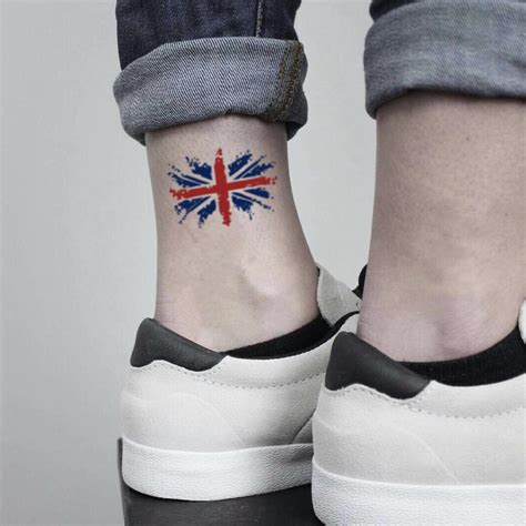 Union Jack Uk Flag Temporary Tattoo Sticker Ohmytat