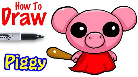 How To Draw Chibi Piggy Roblox Youtube
