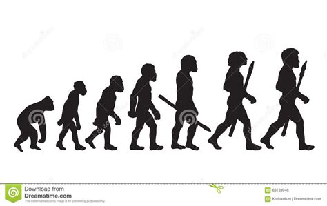 The Evolution Of Man And Woman In Silhouettes Stock Photo Image 349784