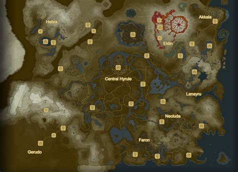 Legend Of Zelda Breath Of The Wild Interactive Map