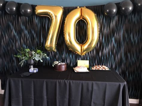 70th Birthdayblack And Gold 70th Birthday Table Decorations Decor