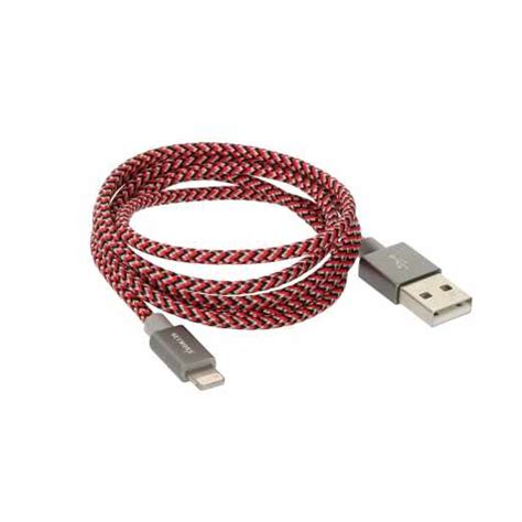 Networx Fancy 2 0 Lightning USB Daten Und Ladekabel 1 M Rot Schwarz W