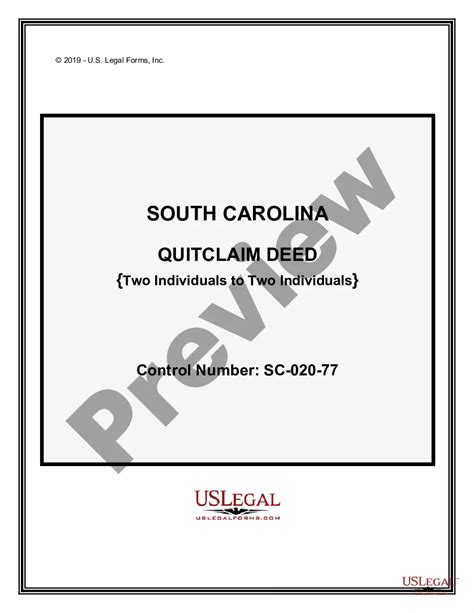 South Carolina Quitclaim Deed Quit Claim Deed Sc US Legal Forms