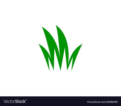 Grass Logo Design Template Royalty Free Vector Image