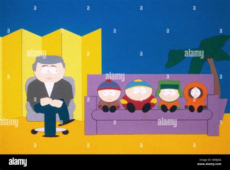 South Park From Left Talk Show Host Stan Marsh Eric Cartman