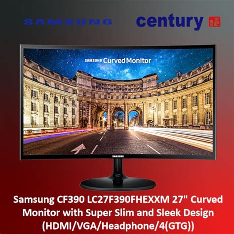 Samsung Cf390 Lc27f390fhexxm 27 Curved Monitor With Super Slim And