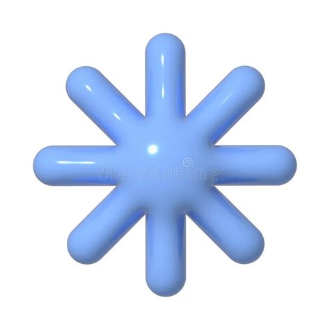 3d Blue Snowflake Icon 3d Snow Weather Element Isolated On White