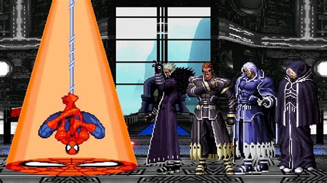 Kof Mugen Spiderman Vs Nests Boss Team Youtube