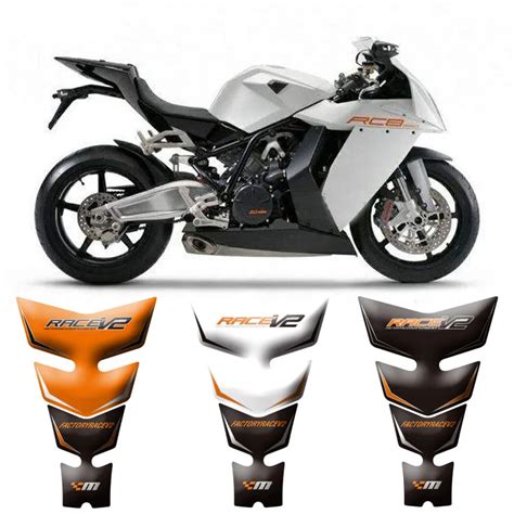 Motorcycle 3d Fuel Tank Protective Stickers Decals For Ktm 1190 Rc8r