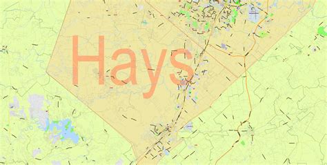Map Williamson Travis Hays Counties Austin Texas Adobe Illustrator
