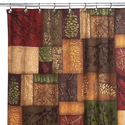 Avanti Adirondack Pine 70 Inch X 72 Inch Fabric Shower Curtain Brown