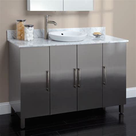 Chances are you'll found one other stainless steel bathroom vanity cabinet higher design concepts. Bathroom Polished Stainless Steel Vanity ...