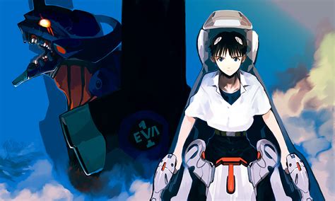 Ikari Shinji And Eva 01 Neon Genesis Evangelion Drawn By Hosaka Dx