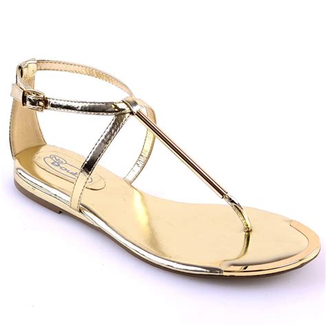 Gold Flat Sandals