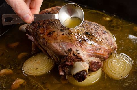 slow roast lamb shoulder recipe for half or whole joint with bone in