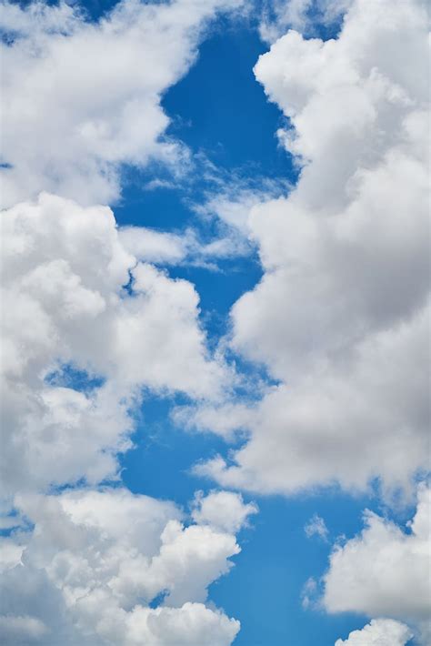 Hd Wallpaper Clouds In Blue Sky Cloudscape Air Minimal Gradient