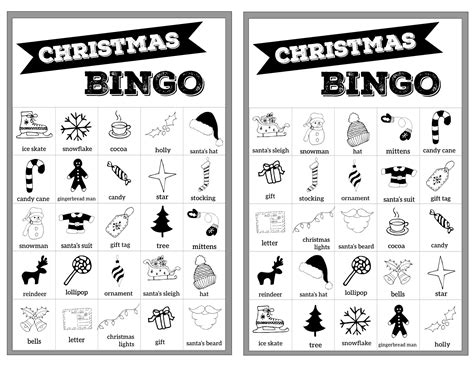 Free Christmas Bingo Printable Cards Christmas Bingo Holiday Game For A Christmas Party Or