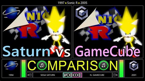 Super Sonic R Sega Saturn Vs Gamecube Side By Side Comparison Dual