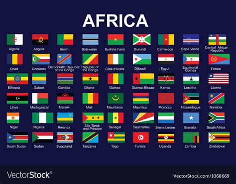 Flags Africa Royalty Free Vector Image Vectorstock