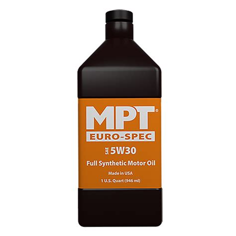 See the service schedules in section 5.1 for oil change. MPT Euro-Spec Full Synthetic Motor Oil, 5W30 - MPT Industries