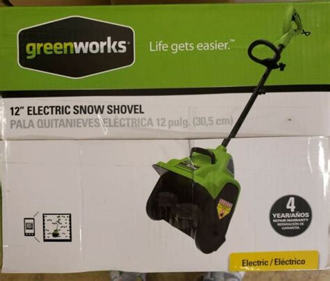 Greenworks 8 Amp 12 In Corded Electric Snow Blower Model 2601002 For