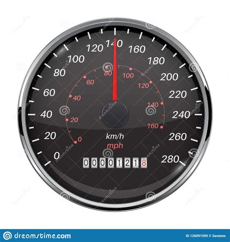 Speedometer Kilometers And Miles Stock Vector Illustration Of Number Isolated 126091599