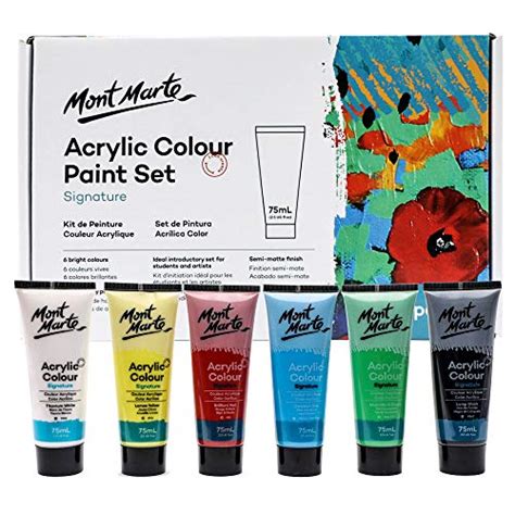 Mont Marte Acrylic Colour Paint Set 6pc X 75ml Price History