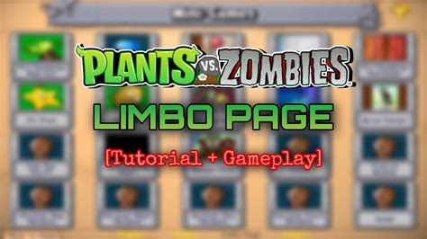 Plants Vs Zombies Hidden Mini Games Limbo Page Tutorial Gameplay