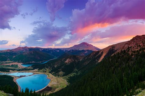 United States Colorado Mountain Pikes Peak Lake Forest