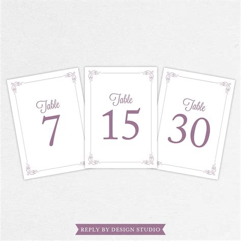 Table Numbers 1 30 Extraordinary Instant Download Diy Etsy