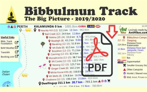 Bibbulmun Track Big Picture Map Ant Hikes
