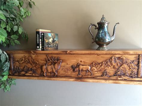 Rustic Cabin Mantel Shelf - Fireplace Mantels & Shelves