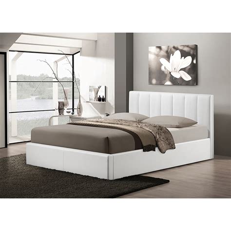 Shop for white leather beds online at target. Templemore Leather Queen Platform Bed - White | DCG Stores