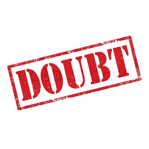 Doubt Stamp Stock Vector Colourbox