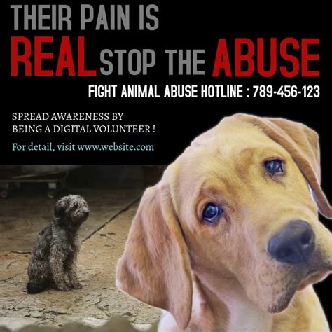 Stop Animal Abuse Awareness Design Template Postermywall