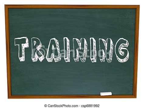 Stock Photo Of Training Word On Chalkboard Get Trained In New Skills