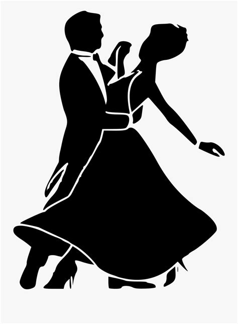 Svg Black And White Download Dancers Silhouette At Ballroom Dancer