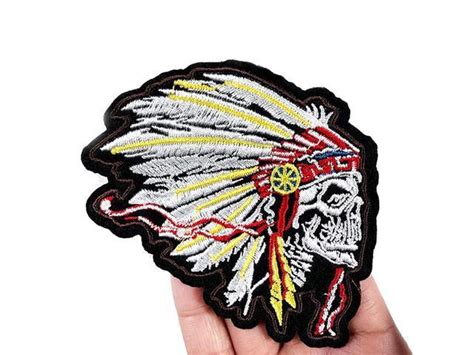 2 Pcs Skull Chief Delicate Embroidered Patches Cute Embroidery Patches