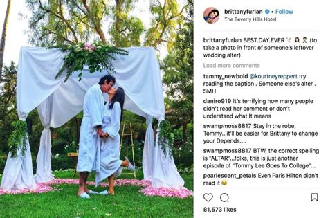 Tommy Lee And Brittany Furlan Stage Fake Wedding Shot